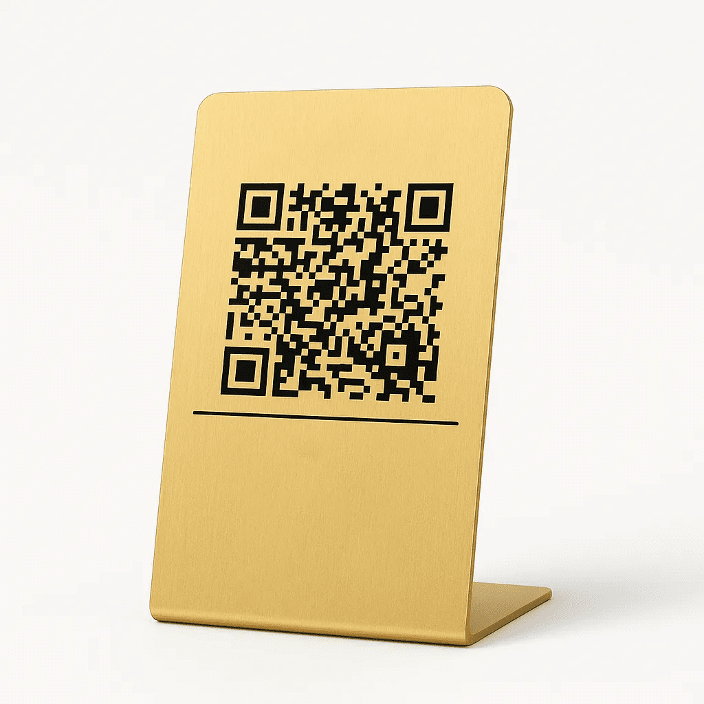 Dikey QR Menü Standı Beyaz Masa Numaralı - Görsel 4